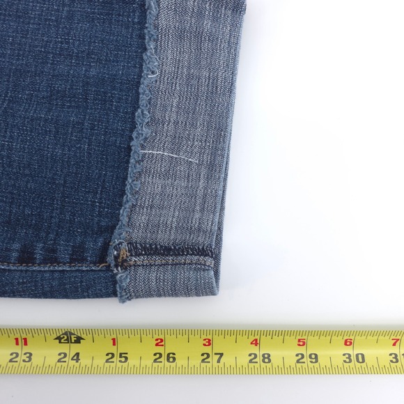 Kut From The Kloth Womens Jeans 18W Blue Medium Wash Cropped Raw Hem Cuffed - Picture 11 of 11